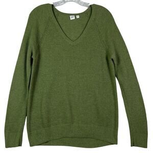 Gap Sweater Womens Medium Green Long Sleeve Knit